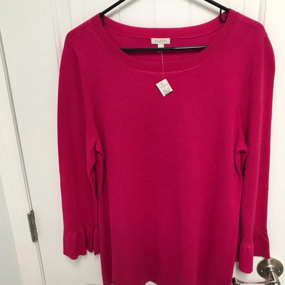 NWT Talbots hot pink sweater